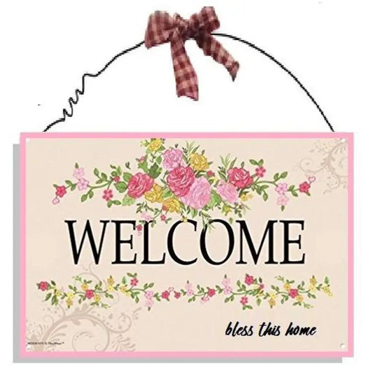5x8 Inch Welcome Sign: Wall Hanging for Home Decor